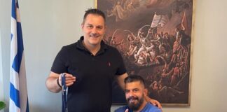 Το χάλκινο πρωταθλητή Σπύρο Λαχανά υποδέχθηκε ο Δήμαρχος Μεσολογγίου