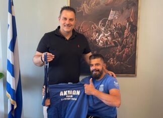 Το χάλκινο πρωταθλητή Σπύρο Λαχανά υποδέχθηκε ο Δήμαρχος Μεσολογγίου