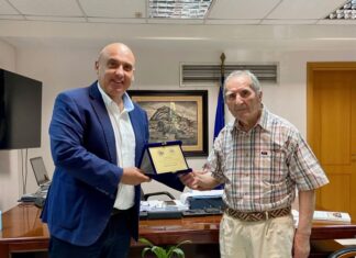 Τον Ντίνο Μακρυγιάννη τίμησε ο Δήμαρχος Ναυπακτίας