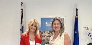 Συνάντηση με την Υφυπουργό Τουρισμού Έλενα Ράπτη είχε η Χρυσούλα Τασολάμπρου