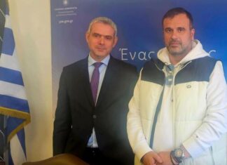 Συνάντηση του υφυπουργού Κ. Καραγκούνη με το συνδικαλιστή της ΕΛ.ΑΣ. Δ. Ραυτογιάννη για τα αιτήματα των αστυνομικών