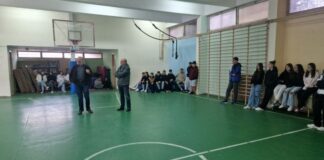 Oμιλία στο 1ο ΓΕΛ Μεσολογγίου για το Πανηγύρι του Άη Συμιού από το Σύλλογο Πανηγυριστών