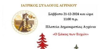 Ο «Σάκος των Ευχών» με στόχο να χαρίσει χαρά στα παιδιά αύριο από τον Ιατρικό Σύλλογο Αγρινίου