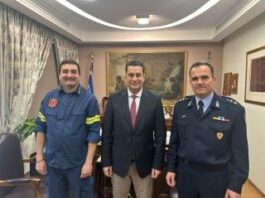 Συνάντηση Παπαναστασίου με το νέο Διοικητή Πυροσβεστικών Υπηρεσιών Αιτωλοακαρνανίας