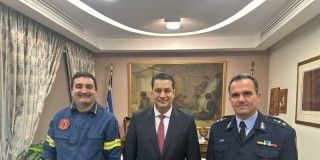 Συνάντηση Παπαναστασίου με το νέο Διοικητή Πυροσβεστικών Υπηρεσιών Αιτωλοακαρνανίας