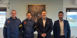 Μεσολόγγι: Συνάντηση Διαμαντόπουλου με νέο Διοικητή Πυροσβεστικών Υπηρεσιών Αιτωλοακαρνανίας