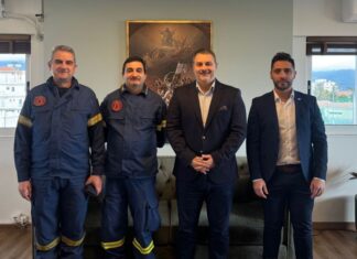 Μεσολόγγι: Συνάντηση Διαμαντόπουλου με νέο Διοικητή Πυροσβεστικών Υπηρεσιών Αιτωλοακαρνανίας