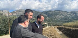 Επίσκεψη Φαρμάκη σε αντιπλημμυρικά και άλλα έργα στην Αιτωλοακαρνανία