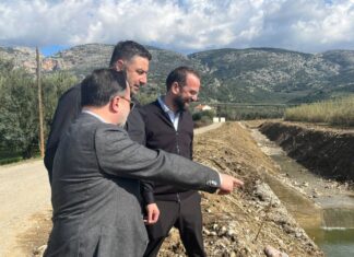 Επίσκεψη Φαρμάκη σε αντιπλημμυρικά και άλλα έργα στην Αιτωλοακαρνανία