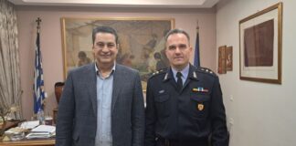 Συνάντηση Παπαναστασίου με το νέο Διοικητή της Πυροσβεστικής