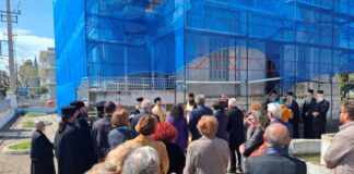 Αγιασμός στην έναρξη των εργασιών αποκατάστασης του Επισκοπείου στο Μεσολόγγι