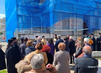 Αγιασμός στην έναρξη των εργασιών αποκατάστασης του Επισκοπείου στο Μεσολόγγι