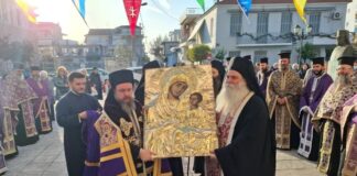 Την εικόνα της Παναγίας Ομπλού υποδέχθηκε το Μεσολόγγι