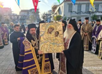 Την εικόνα της Παναγίας Ομπλού υποδέχθηκε το Μεσολόγγι
