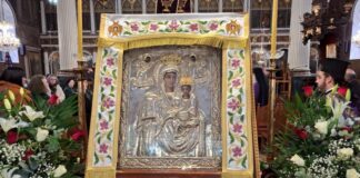 Η Ιερά Εικόνα της Παναγίας Αρεθιώτισσας στο Μεσολόγγι