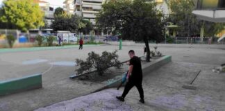 Οι μαθητές του Εσπερινού Γυμνασίου – Λυκείου Αγρινίου ευπρεπίζουν τον περιβάλλοντα χώρο του σχολείου τους