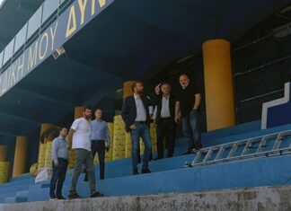 Στα έργα στο γήπεδο του Παναιτωλικού ο Φαρμάκης
