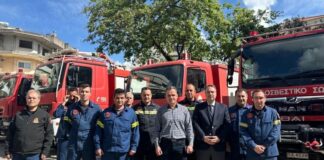 Επίσκεψη του Θανάση Παπαθανάση στην Πυροσβεστική σε Αγρίνιο και Μεσολόγγι