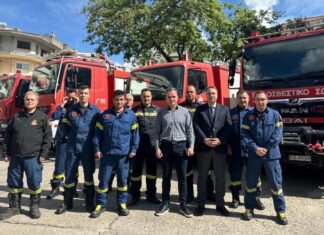 Επίσκεψη του Θανάση Παπαθανάση στην Πυροσβεστική σε Αγρίνιο και Μεσολόγγι