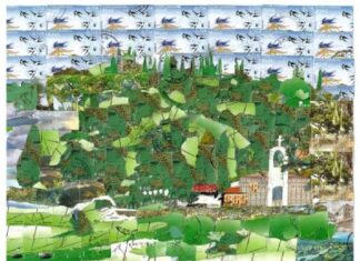 Κολάζ γραμματοσήμων – έκθεση του Αθανασίου Τσουράπη στη Παλαιά Δημοτική Αγορά