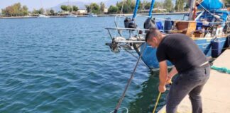 Μεσολόγγι: Περιβαλλοντική δράση καθαρισμού στο Λιμάνι από εθελοντές δύτες