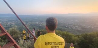 Εθελοντές της Ενορίας του Αγίου Δημητρίου ανέλαβαν στο πυροφυλάκιο στον προφήτη Ηλία