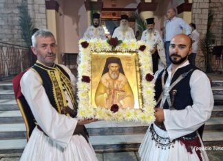 Ο εσπερινός του Αγίου Καλλινίκου, Μητροπολίτου Εδέσσης, του Αιτωλού στην γενέτειρά του