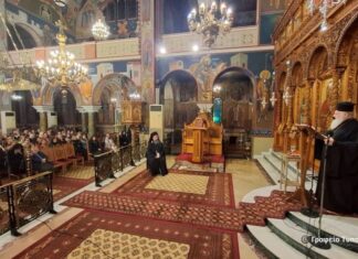 Ο Επίσκοπος Ρωγών Φιλόθεος στην αγιολογική σύναξη στο Αγρίνιο για τον Όσιο Ευμένιο τον Σαριδάκη