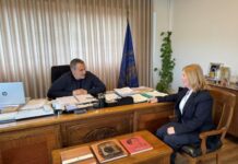 Συνάντηση Διαμαντόπουλου με τη Διοικήτρια του Νοσοκομείου Μεσολογγίου