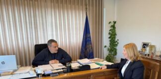 Συνάντηση Διαμαντόπουλου με τη Διοικήτρια του Νοσοκομείου Μεσολογγίου