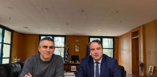 Συνάντηση Παπαθανάση με τον Υπουργό Υποδομών Χρ. Δήμα