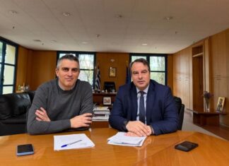 Συνάντηση Παπαθανάση με τον Υπουργό Υποδομών Χρ. Δήμα