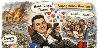 Mε σκίτσο ο Αποστολάκης επικρινεί την ενασχόληση Κασόλα με το facebook