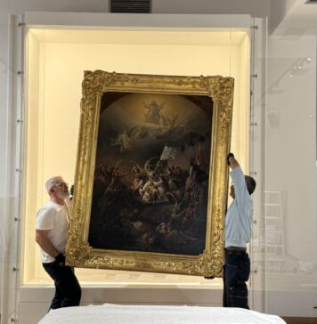 «Η Έξοδος του Μεσολογγίου»: Σε κλίμα συγκίνησης η υποδοχή του εμβληματικού πίνακα του Θεόδωρου Βρυζάκη