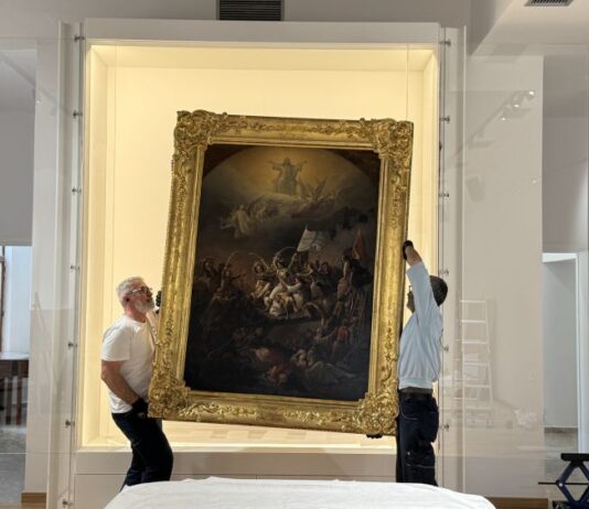 «Η Έξοδος του Μεσολογγίου»: Σε κλίμα συγκίνησης η υποδοχή του εμβληματικού πίνακα του Θεόδωρου Βρυζάκη