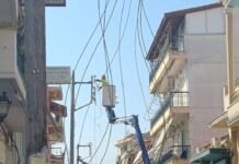 Μεσολόγγι: Ξεκίνησε η υπογειοποίηση του ηλεκτροφωτισμού στην οδό Θυσίας
