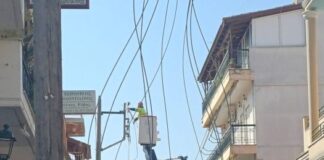 Μεσολόγγι: Ξεκίνησε η υπογειοποίηση του ηλεκτροφωτισμού στην οδό Θυσίας