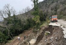 Θέρμο: Αντιμετωπίζονται από το Δήμο τα προβλήματα από τις κατολισθήσεις στο δρόμο Αετόπετρα – Δρυμώνας