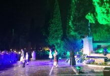 Νυχτερινό ευλαβικό προσκύνημα στον Κήπο των Ηρώων