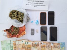 Ναύπακτος: Δύο συλλήψεις για διακίνηση ναρκωτικών – Με τη συνδρομή του αστυνομικού σκύλου εντοπίστηκαν τα ναρκωτικά