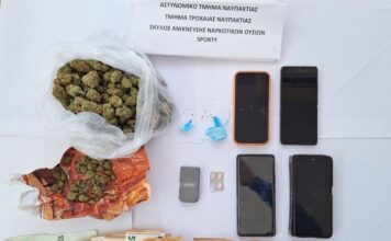 Ναύπακτος: Δύο συλλήψεις για διακίνηση ναρκωτικών – Με τη συνδρομή του αστυνομικού σκύλου εντοπίστηκαν τα ναρκωτικά