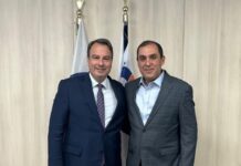 Συνάντηση Παπαθανάση με τον Υφυπουργό Πολιτικής Προστασίας Κ. Κατσαφάδο