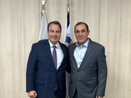 Συνάντηση Παπαθανάση με τον Υφυπουργό Πολιτικής Προστασίας Κ. Κατσαφάδο