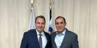 Συνάντηση Παπαθανάση με τον Υφυπουργό Πολιτικής Προστασίας Κ. Κατσαφάδο