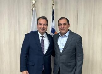 Συνάντηση Παπαθανάση με τον Υφυπουργό Πολιτικής Προστασίας Κ. Κατσαφάδο