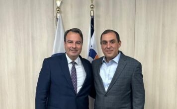 Συνάντηση Παπαθανάση με τον Υφυπουργό Πολιτικής Προστασίας Κ. Κατσαφάδο