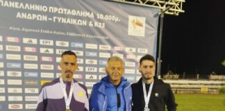 Αγρινιώτικος θρίαμβος στα 10.000μ.: Πρωταθλητής Ελλάδας ο Κώστας Σταμούλης, δεύτερος ο Νίκος Σταμούλης