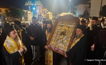 Αναχώρησε η Ιερά Εικόνα της Παναγίας «Άξιον Εστί» από τo Μεσολόγγι