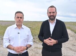 Φαρμάκης και Παπασταύρου στο polder των ενεργειακών κοινοτήτων στο Μεσολόγγι