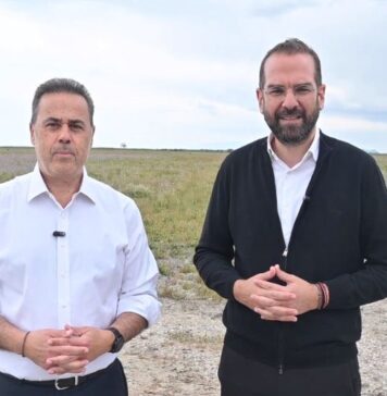 Φαρμάκης και Παπασταύρου στο polder των ενεργειακών κοινοτήτων στο Μεσολόγγι